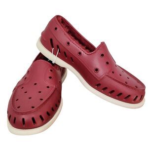 Sperry Women's Red Float Boat Shoes with Faux Fur Lining Size 8 NWOT